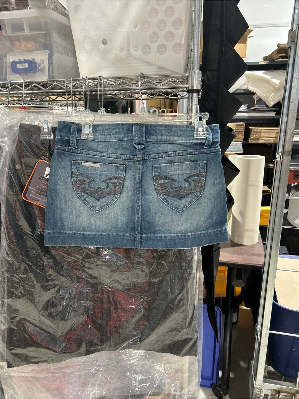 Jordache Washed Blue Denim Mini Skirt